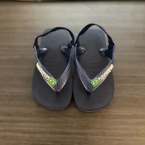 EUC Havaianas Toddler Navy Blue Flip Flops